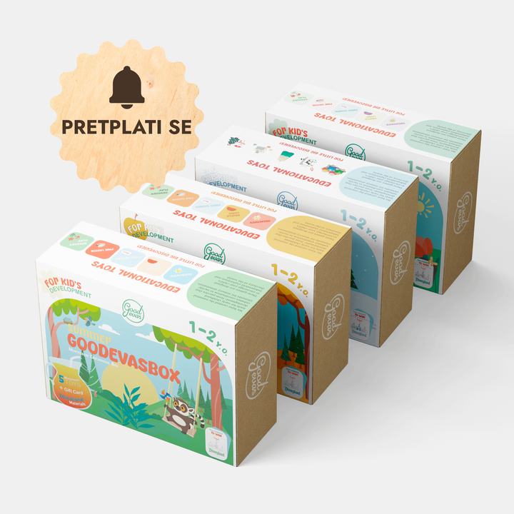 Godišnja pretplata na setove za igru (1–2 godine) — 4 seta godišnje — GoodevasBox