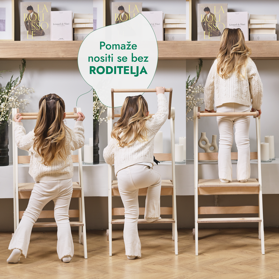 Učni toranj za malčice: Pomoćnik u kuhinji za djecu - Grafit