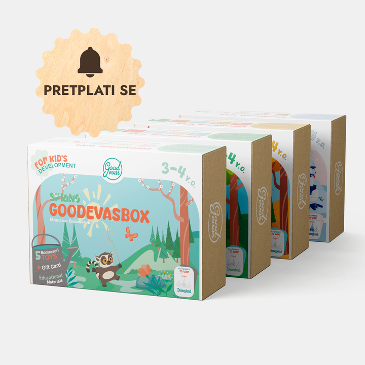 Godišnja pretplata na setove za igru (3–4 godine) — 4 seta godišnje — GoodevasBox