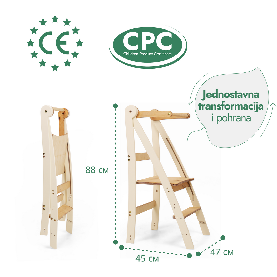 Podesiva Montessori kula – dječja stepenica