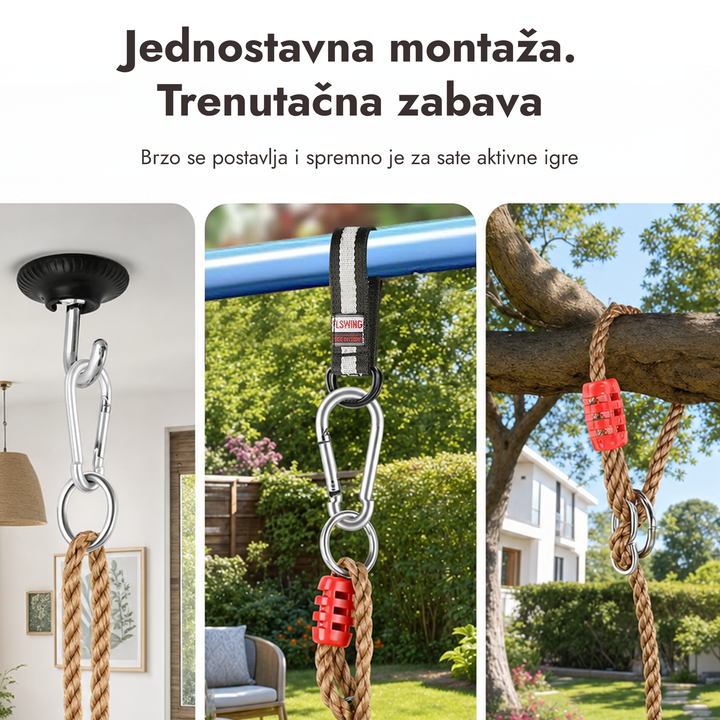2u1 Set za ljuljanje: Trapez + Gimnastički koluti