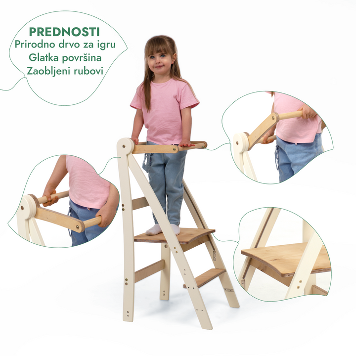 Podesiva Montessori kula – dječja stepenica