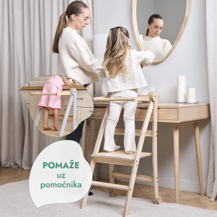 Učni toranj za malčice: Pomoćnik u kuhinji za djecu - Grafit