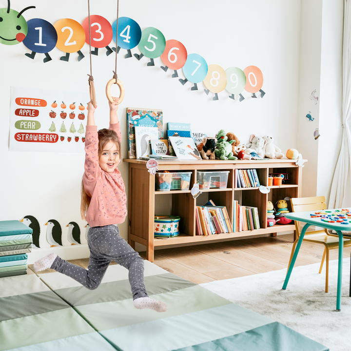 3-u-1 Ljuljačka i set za penjanje: Ljestve od užeta, Karike za vježbanje i Ljuljačka s Diskom