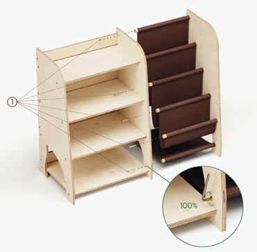 Dječja polica za knjige i igračke – velika