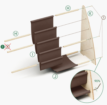 Dječja polica za knjige i igračke – srednja