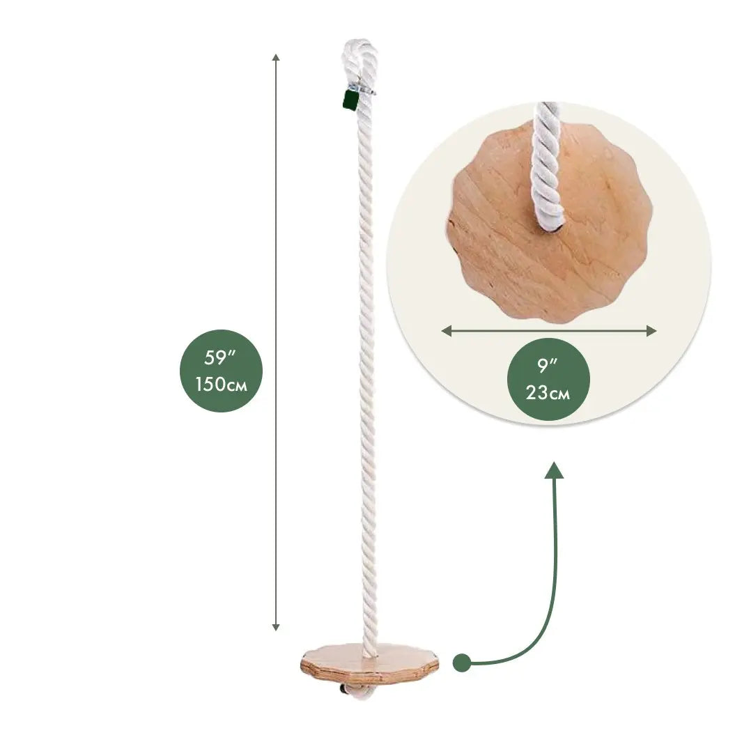 Ljuljačka od užeta s drvenom sjedalicom za djecu
